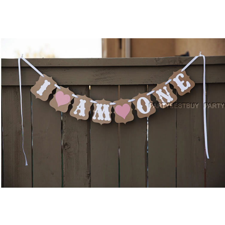 I AM ONE, I AM TWO, 1ST 2ND BIRTHDAY PARTY GARLAND BANNER BUNTING BABY SHOWER - Image 5