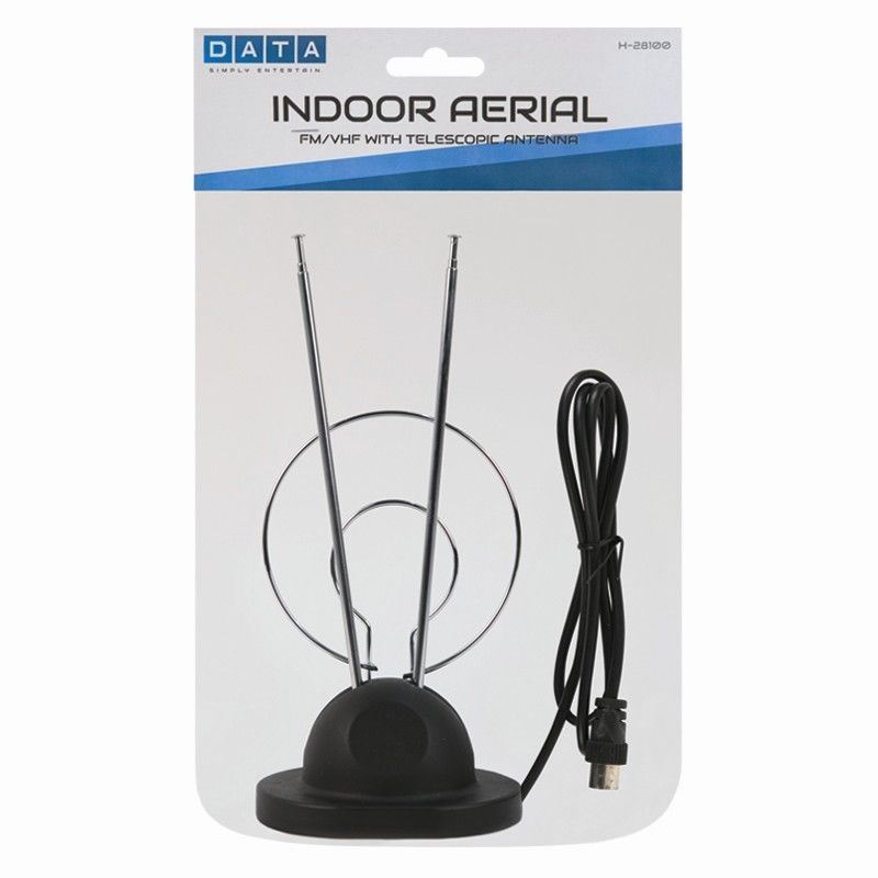 NEW INDOOR PORTABLE HD TV AERIAL WITH TELESCOPIC ANTENNA FM/VFH UK SELLER ✔