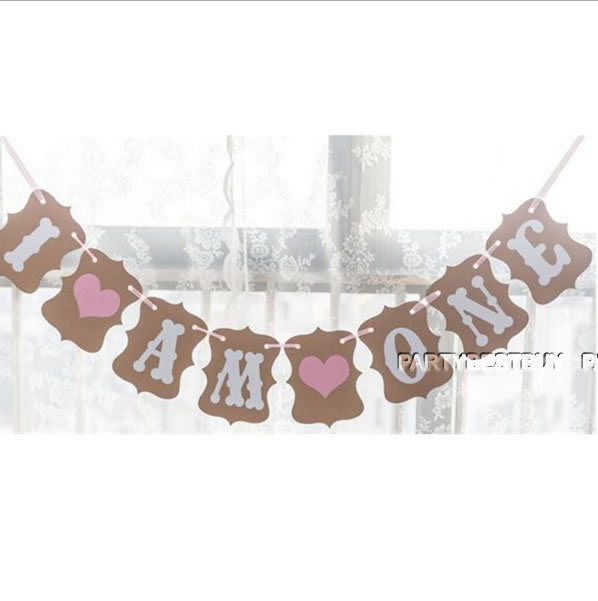 I AM ONE, I AM TWO, 1ST 2ND BIRTHDAY PARTY GARLAND BANNER BUNTING BABY SHOWER - Image 9