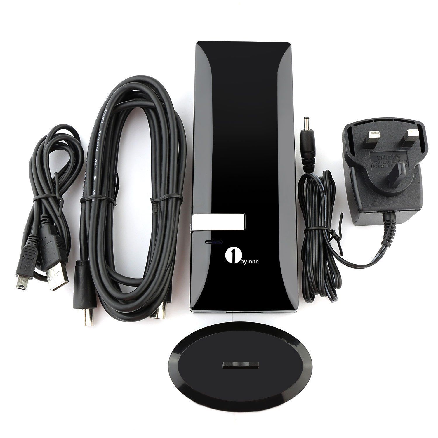 1byone Amplified Electronic Indoor TV Aerial For HDTV/DVB-T Receiver, VHF/UHF/FM - Image 5