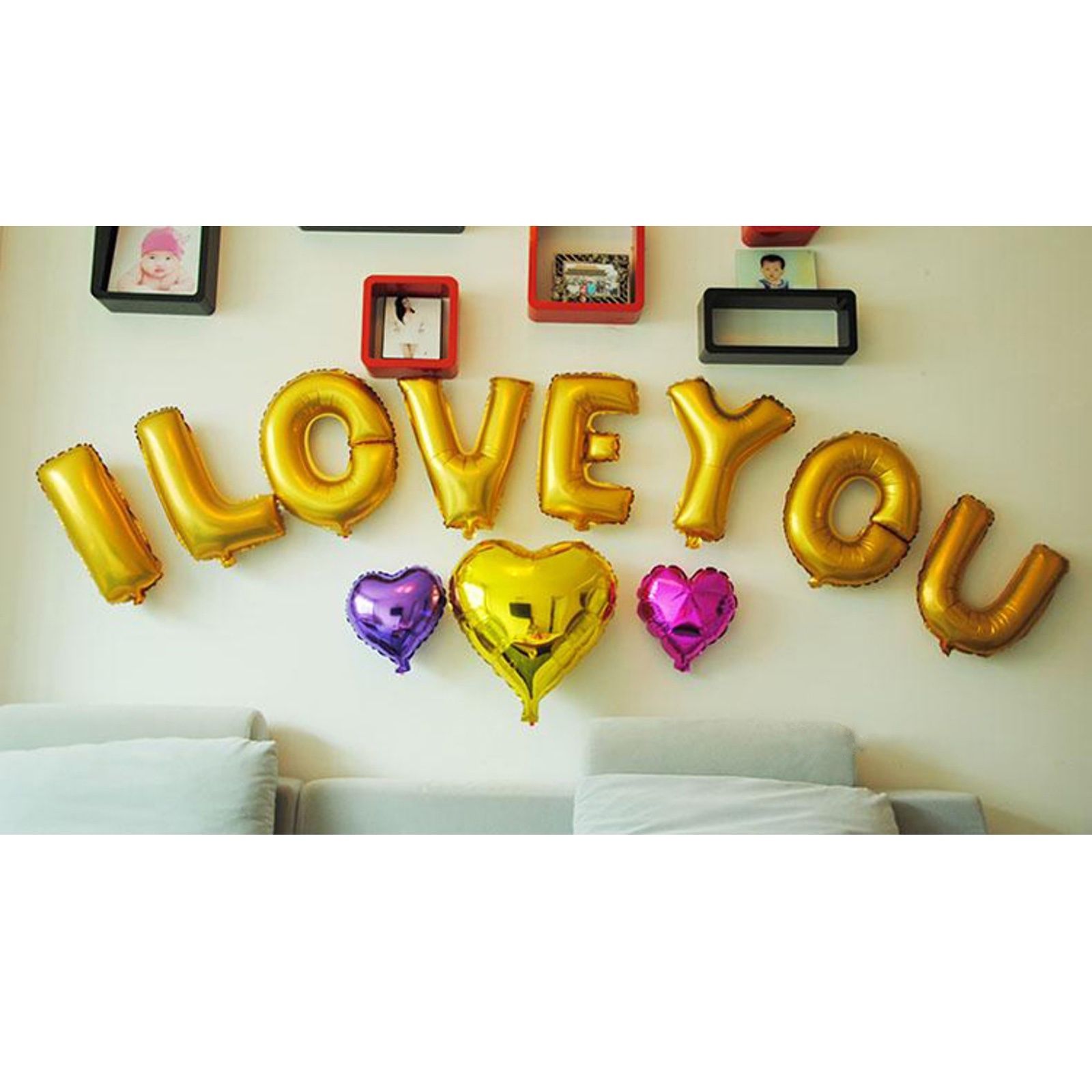Gold, Silver, Blue & Pink 16" Alphabet Letter Quantity Foil Balloons *NAME *PARTY - Image 3
