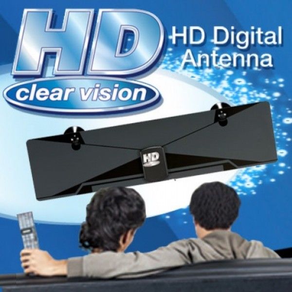 Digitised Indoor TV Antenna 1080P HDTV HD VHF UHF FM Flat Field ...