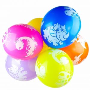 12" Dinosaurs - Youngsters Latex Printed Balloons - Occasion Birthday - Carton of 10