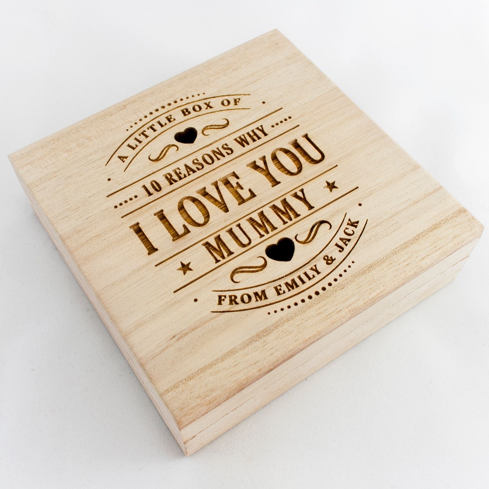 10 Causes Why I Love You Personalised Birthday Present Daddy Dad Any Identify Wooden Field - Image 11