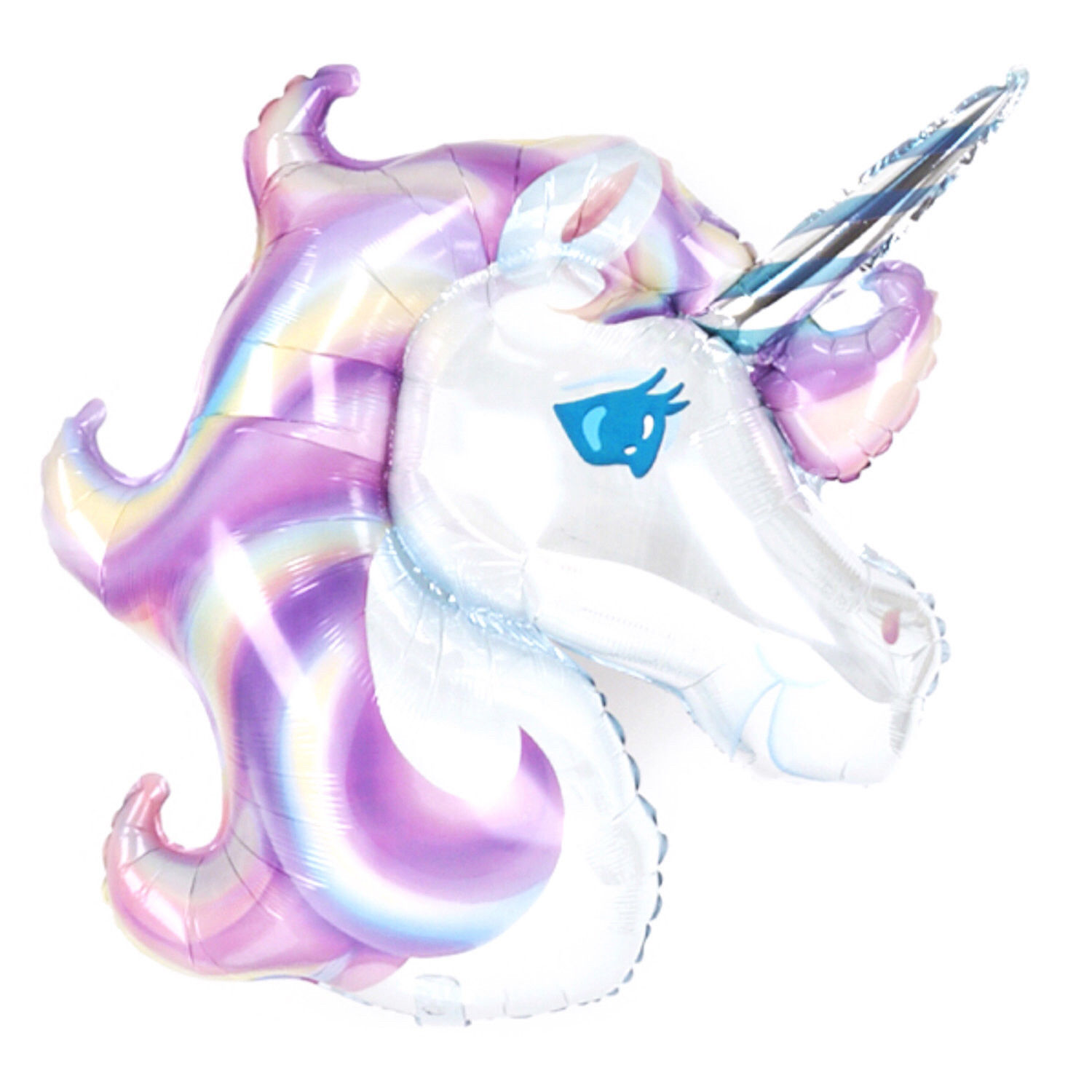 Supershape Rainbow Unicorn Head Foil Balloon Childrens Birthday Occasion Ornament - Image 3