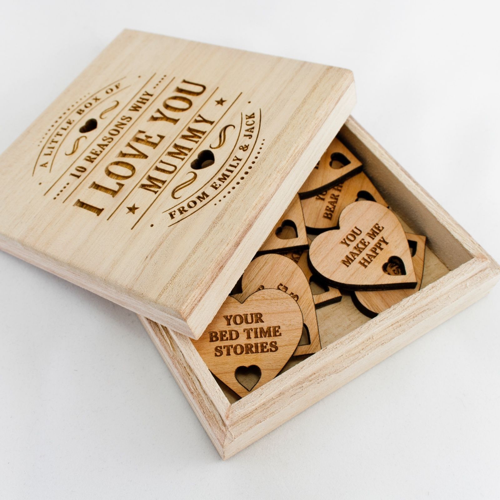 10 Causes Why I Love You Personalised Birthday Present Daddy Dad Any Identify Wooden Field - Image 9