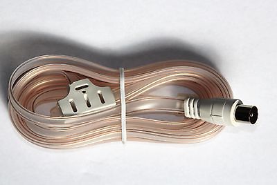 FM Indoor Radio/Hello-Fi Dipole Ribbon Aerial Antenna with Male Coax/Coaxial Plug