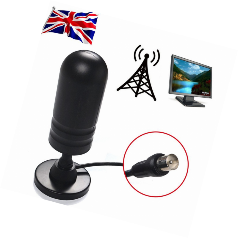 Rainyblue Excessive Achieve 30dBi High-def TV Aerial Moveable Indoor/Out of doors DVB-T/FM