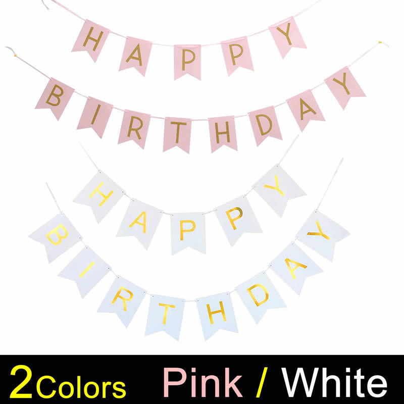 Pastel Completely satisfied Birthday Bunting Garland Gold Alphabet Occasion Hanging Banner Décor - Image 2