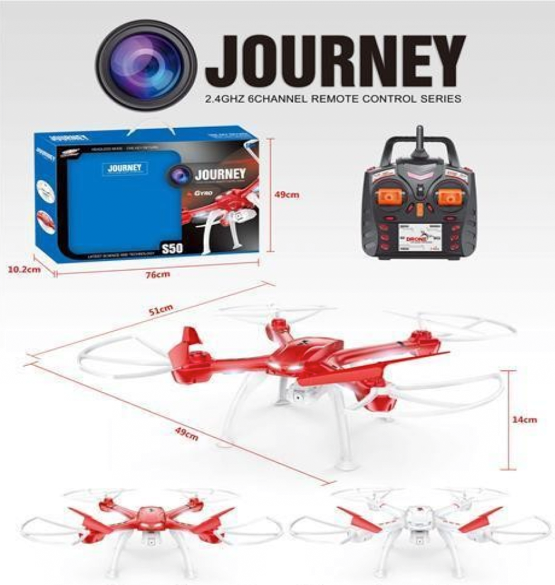 JOURNEY S50 FPV Headless RC Quadcopter Drone 1080P Digicam GPS Comply with Me RTF - Image 5