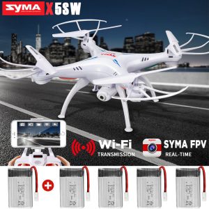 SYMA X5SW-1 RC Quadcopter Drone FPV Wifi Digital camera Helicopter Headless+four Battery