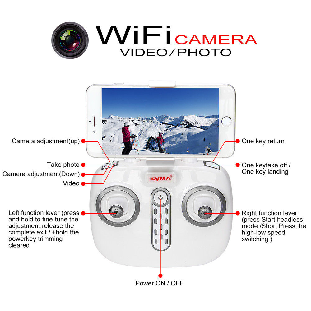 GPS SYMA X8PRO FPV Wifi Rotatable HD Digicam One Key Return RC Quadcopter Drone - Image 11