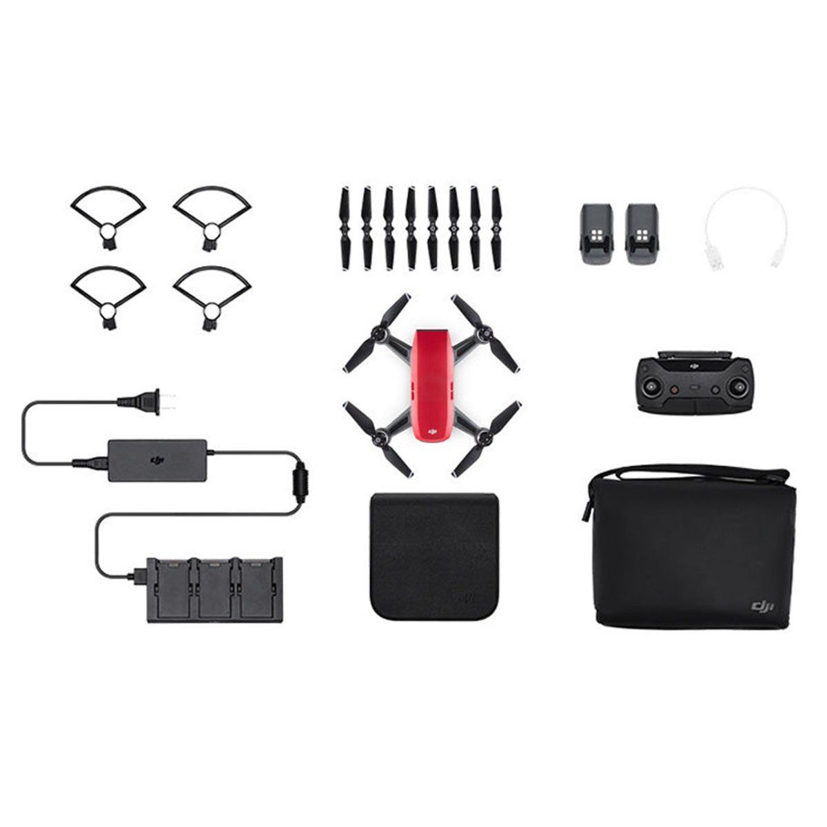 DJI SPARK Fly Extra Combo Quadcopter Digital camera Drone RTF GPS 1080p 12mp - Lava Purple