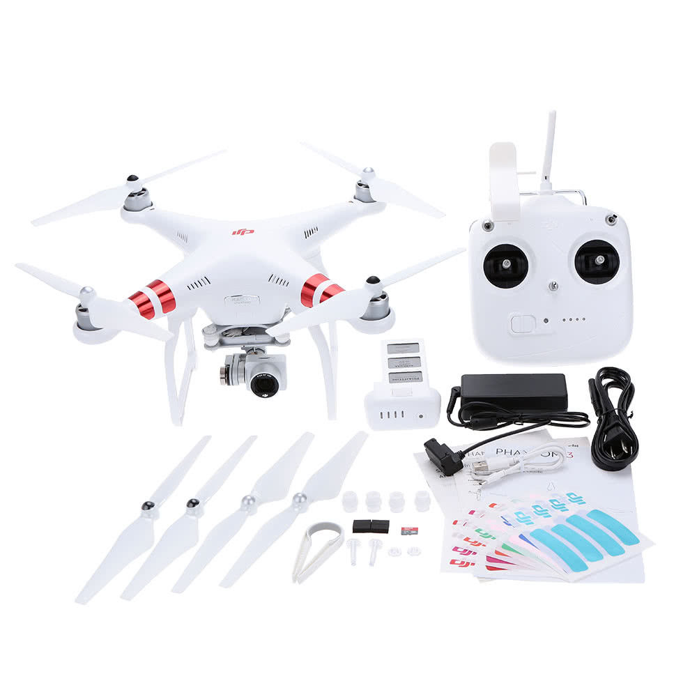 New DJI Phantom Three Customary Drone Quadcopter 6CH Three-Axis Gimbal/2.7K Digicam UK - Image 2