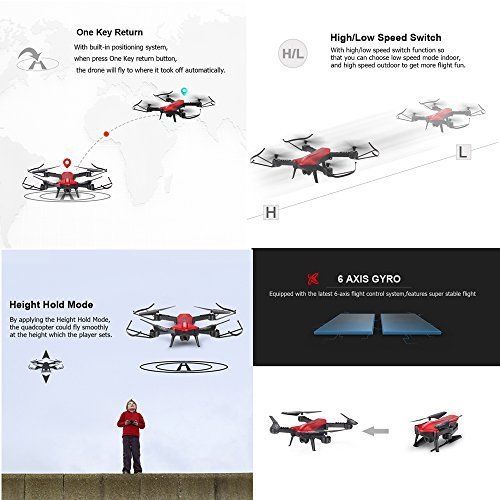 RC Wifi Drones w/ HD Digital camera RTF Foldable Remote Control Quadcopter FPV 2.4GHz - Image 6