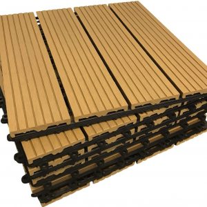 COMPOSITE DECKING TILES - Click on-Deck Interlocking Deck Tile Patio Balcony Garden