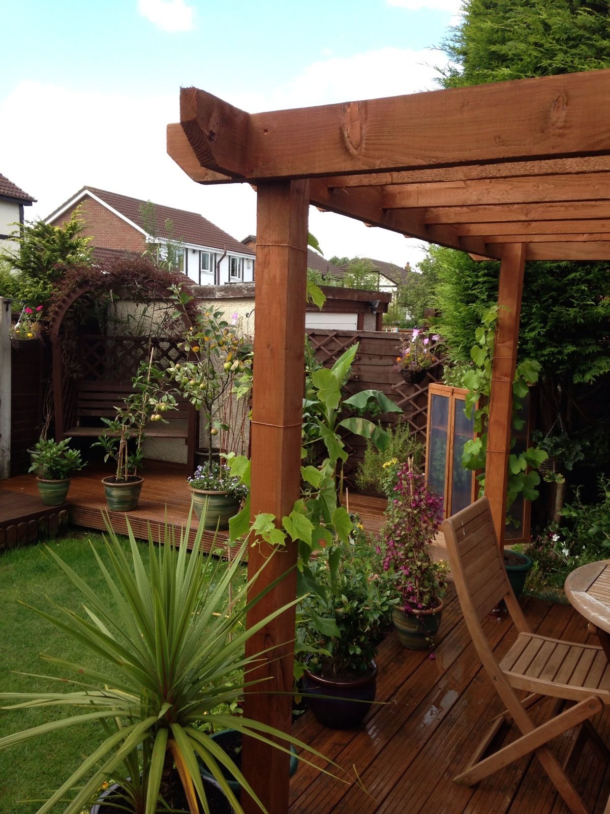 Handmade Wooden Garden Pergola Construction 10ft x 10ft - Made to Measure - Image 7