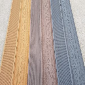 Prime quality composite decking by Toughdeck. Provided in three wonderful colours 4.8m