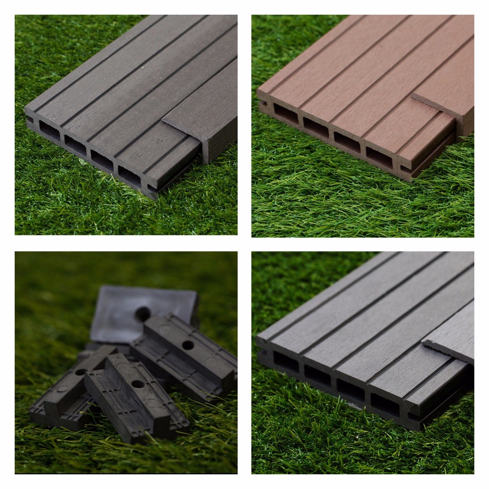 5 Square Metres of Wooden Composite Decking Inc Boards, Edging & Repairing Packs
