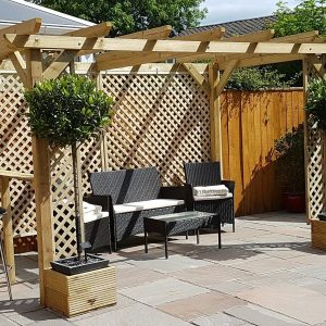garden wooden pergola 3m x 2m