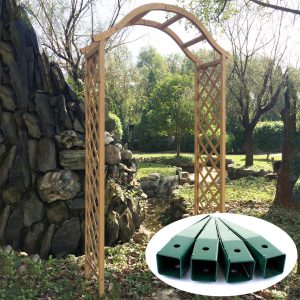 Garden Arch Wooden Pergola Function Trellis Rose Archway Normal Tan Wood Timber
