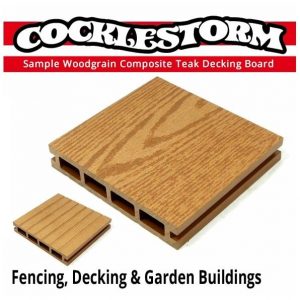 SAMPLE WPC Woodgrain Composite Teak Decking Board - NATIONWIDE DELIVERY