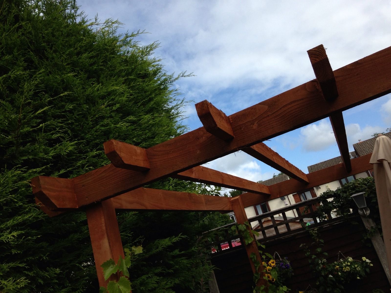 Handmade Wooden Garden Pergola Construction 10ft x 10ft - Made to Measure - Image 8