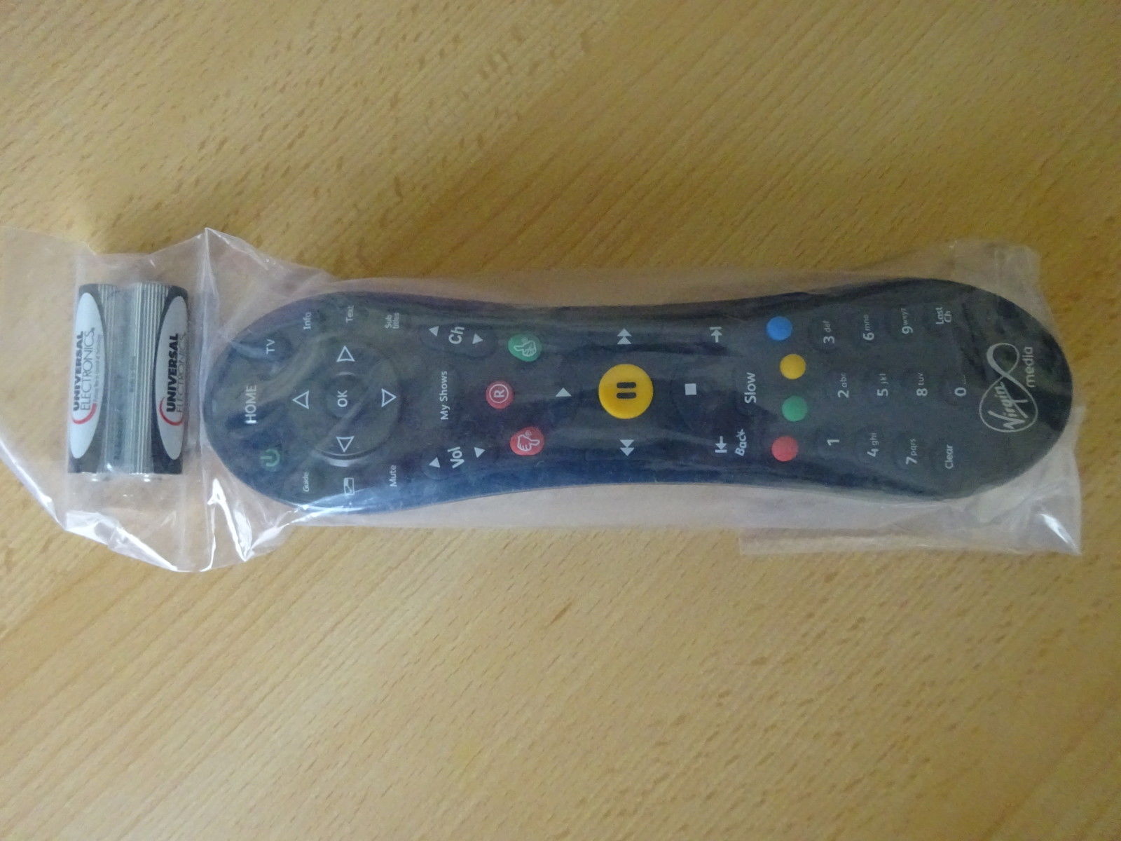 two Actual TiVo Remote, Virgin Media WITH FREE BATTERIES INCLUDED