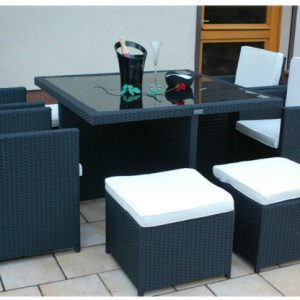 CUBE RATTAN GARDEN FURNITURE SET CHAIRS SOFA TABLE OUTDOOR PATIO WICKER eight SEATER