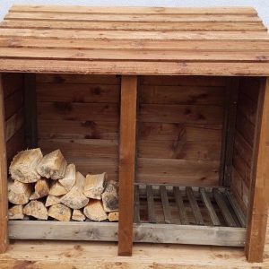 Premium 4ft Oak Log Store for Durable Outdoor Firewood Storage