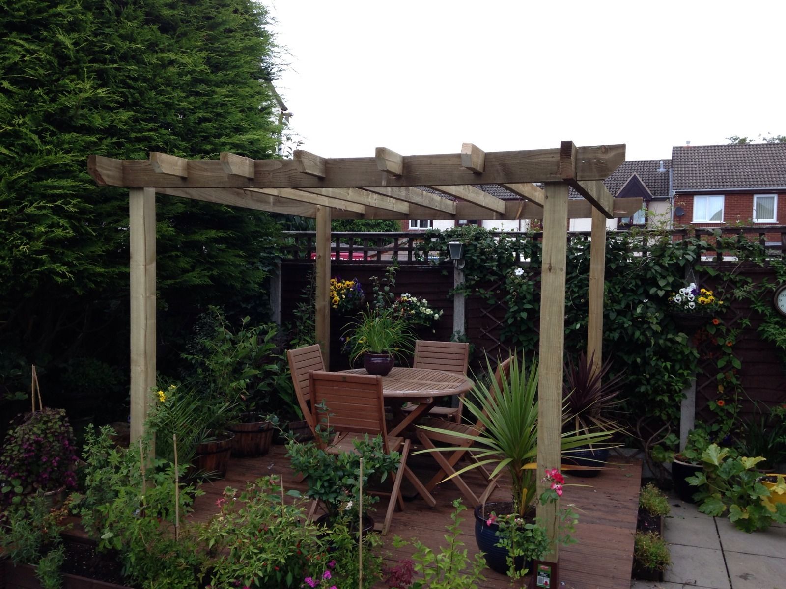 Handmade Wooden Garden Pergola Construction 10ft x 10ft - Made to Measure - Image 6