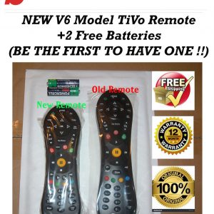 NEW virgin media V6 Model TiVo Remote +2 Free Batteries