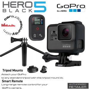 GoPro Hero5 Black 4K Really HD Digicam + Sensible Remote + TriPod Mount Bundle Deal