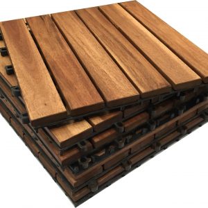A++ Decking Tiles Sq. HARDWOOD Wood Interlocking Deck Tile Deck Flooring