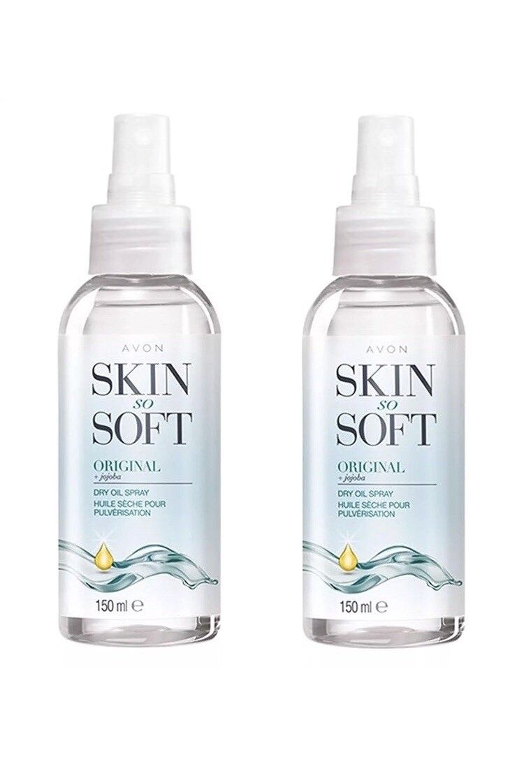BRAND NEW 2X Avon Pores and pores and skin So Mushy Dry Oil Spray, Bug Bug Resistant