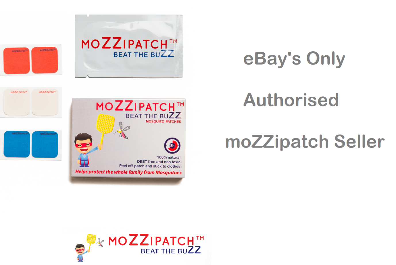 moZZipatch Bug & Bug Resistant DEET Free NonToxic Children Adults Patches - Image 2