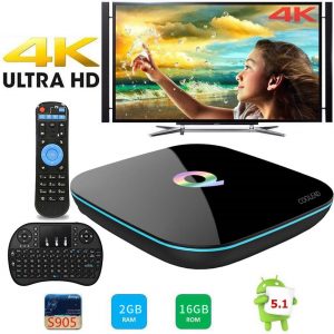 COOLEAD Q-Discipline 2+16G Android TV Discipline Media Participant 4K Amlogic S905 WIFI+i8Keyboard