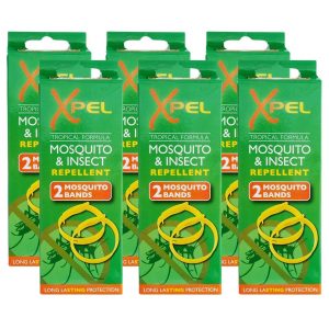 Xpel 12 x Grownup Bug & Parasite Bug Resilient Wrist Bands Security Bracelets