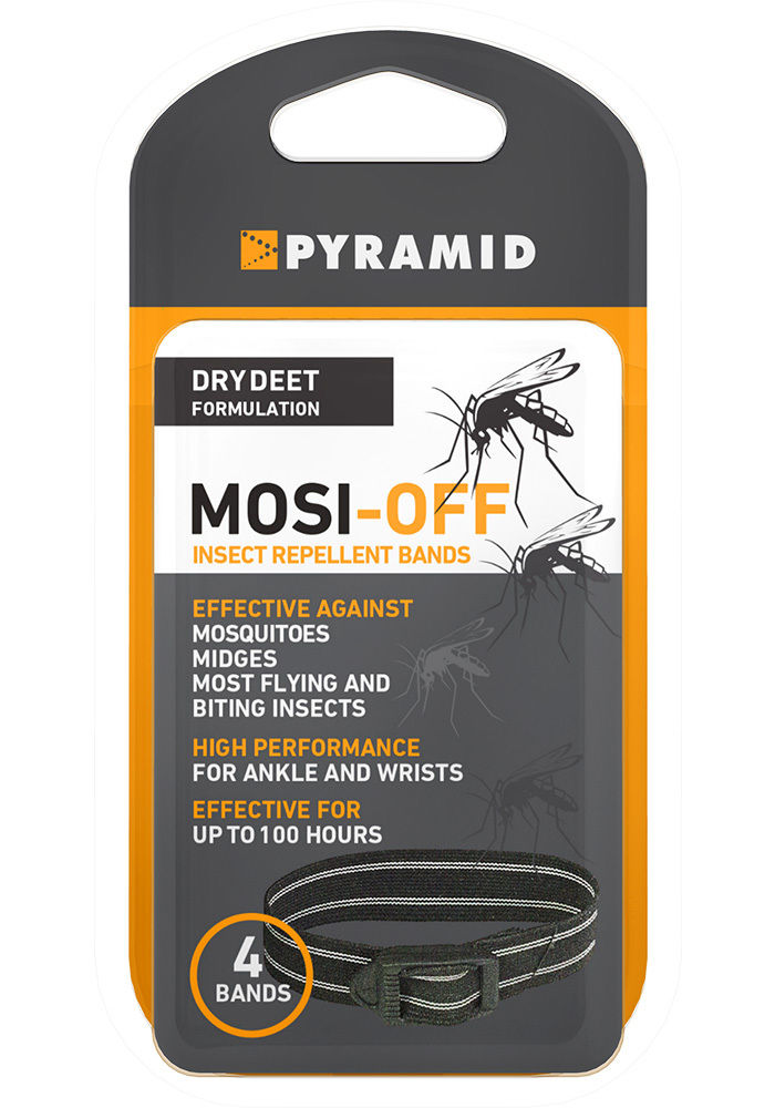 Bug Mosi Off Bands DEET Parasite Resistant Carton of 4 Actual Pyramid Merchandise