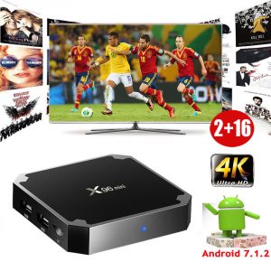 18 X96MINI Android7.1.2 Smart TV BOX 4K Media Participant 2+16G Quad Core HDMI WIFI