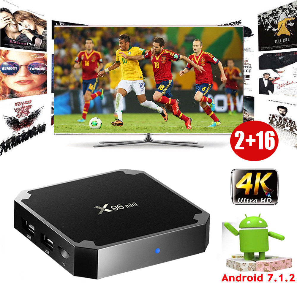 18 X96MINI Android7.1.2 Smart TV BOX 4K Media Participant 2+16G Quad Core HDMI WIFI