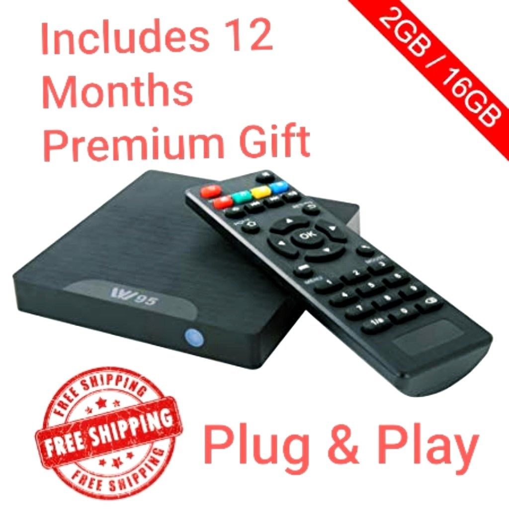 Android TV Subject 7.1 W95 2GB+16GB Quad Core + 12 month premium IPTV current assure