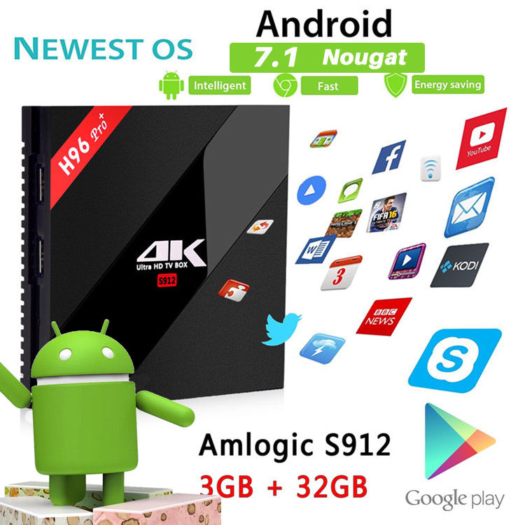 18 H96 Professional+ 3GB 32GB Amlogic S912 Octa Core Android 7.1 TV Field+Mini Keyboard - Image 2