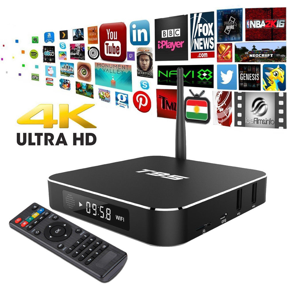 T95 Android TV Area Metal case Amlogic S905X Quad Core WiFi Good Media Participant