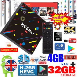 H96 Max H2 4GB+32GB Good TV Discipline Quad Core Android 7.1 Double WIFI 4K Extraordinarily HD KD