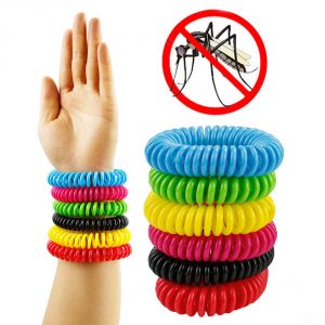 5 x Bug Resistant Bracelets Pure Deet Free Watertight Spiral Wrist Bands