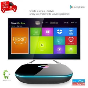 Q BOX 2GB/16GB S905X Quad Core 4K UHD Android 6.zero DUAL WIFI TV Area KD17