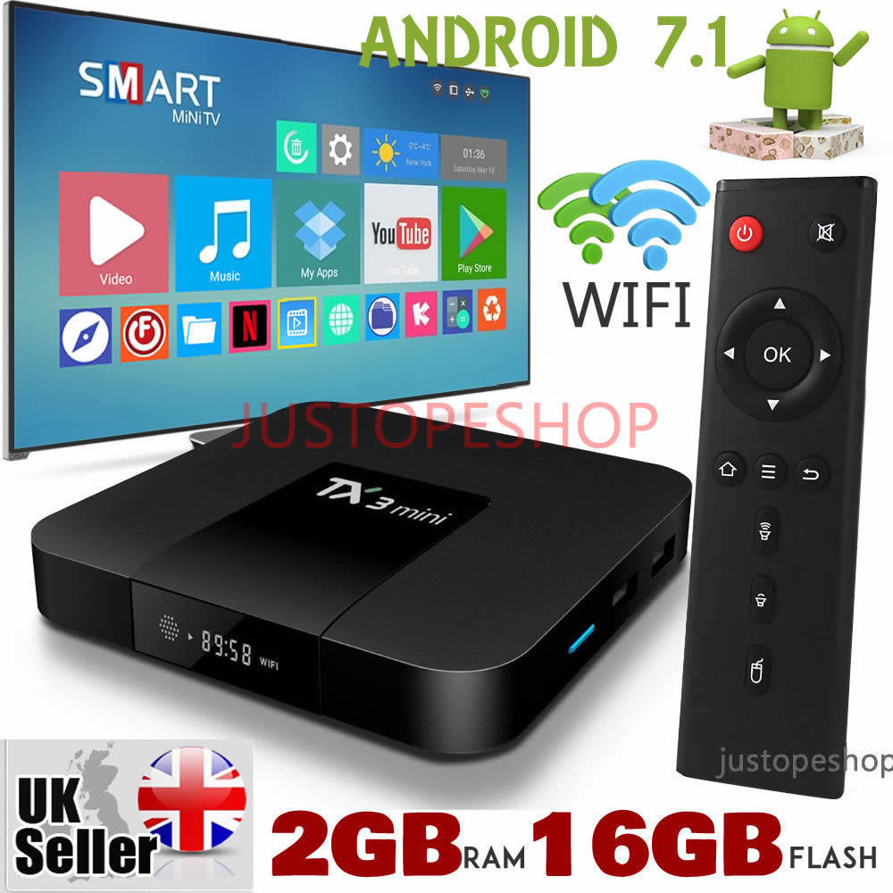 18 TX3 Mini 2GB+16GB Android 7.1 Quad Core TV Area 17.6 HD Media Participant WIFI Nice britain