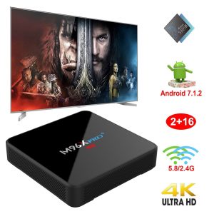 2+16GB Android 7.1.2 Nougat Smart TV BOX Amlogic S905W Quad Core 4K HDMI Media