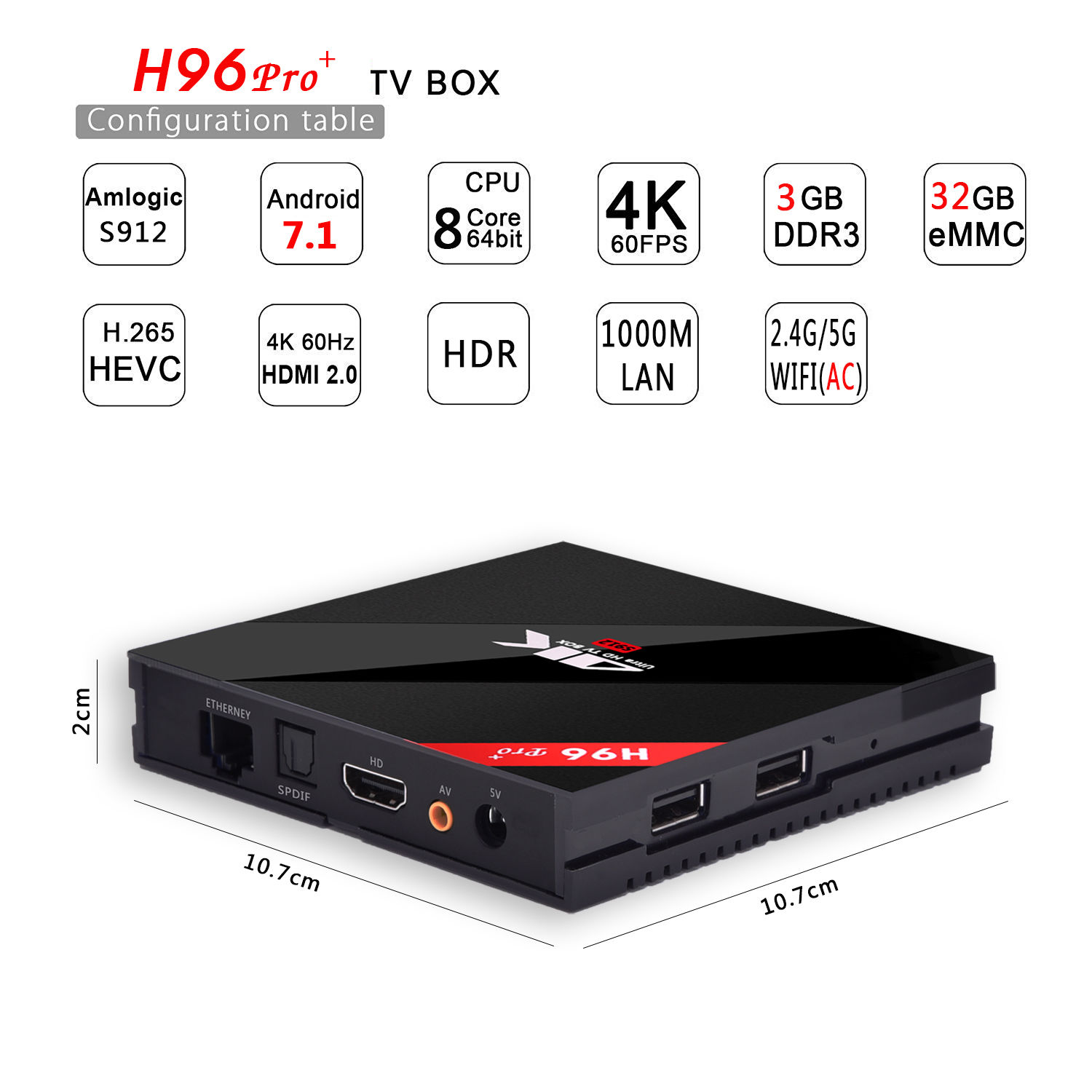 18 H96 Professional+ 3GB 32GB Amlogic S912 Octa Core Android 7.1 TV Field+Mini Keyboard - Image 9
